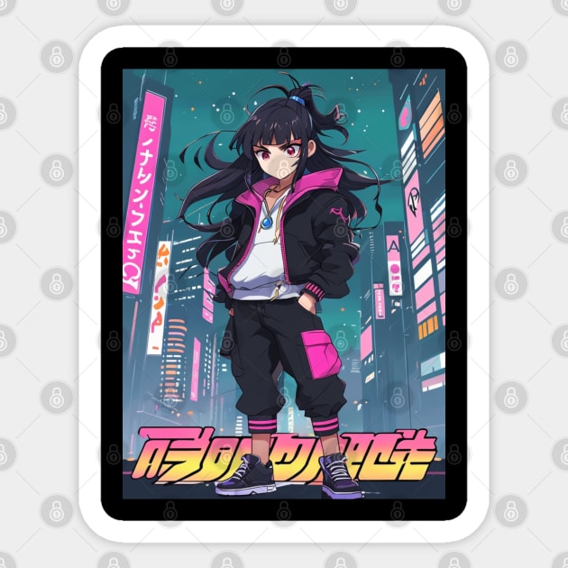Dynamic Anime Vibes: A Journey of Color and Emotion Sticker by Steve